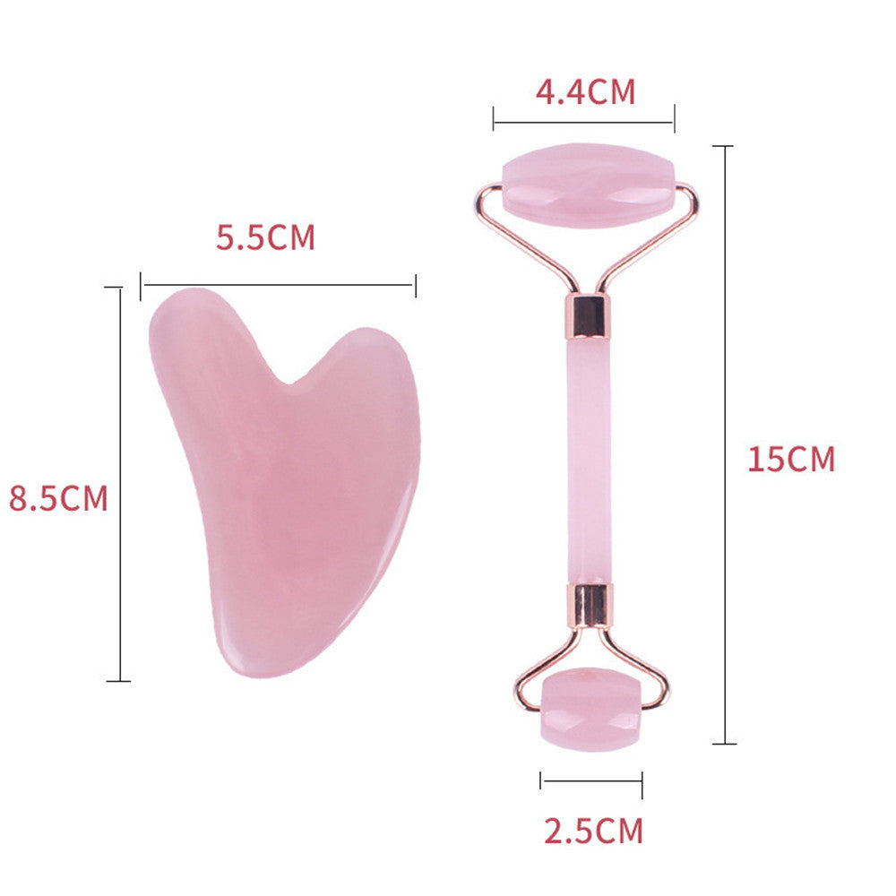 Gua sha - ansiktsroller, rosa