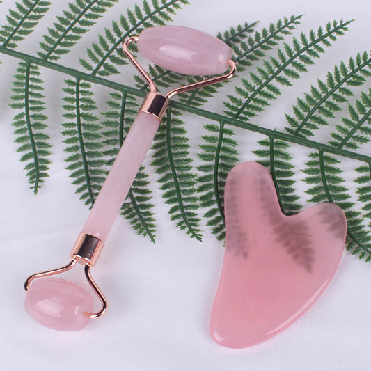 Gua sha - ansiktsroller, rosa