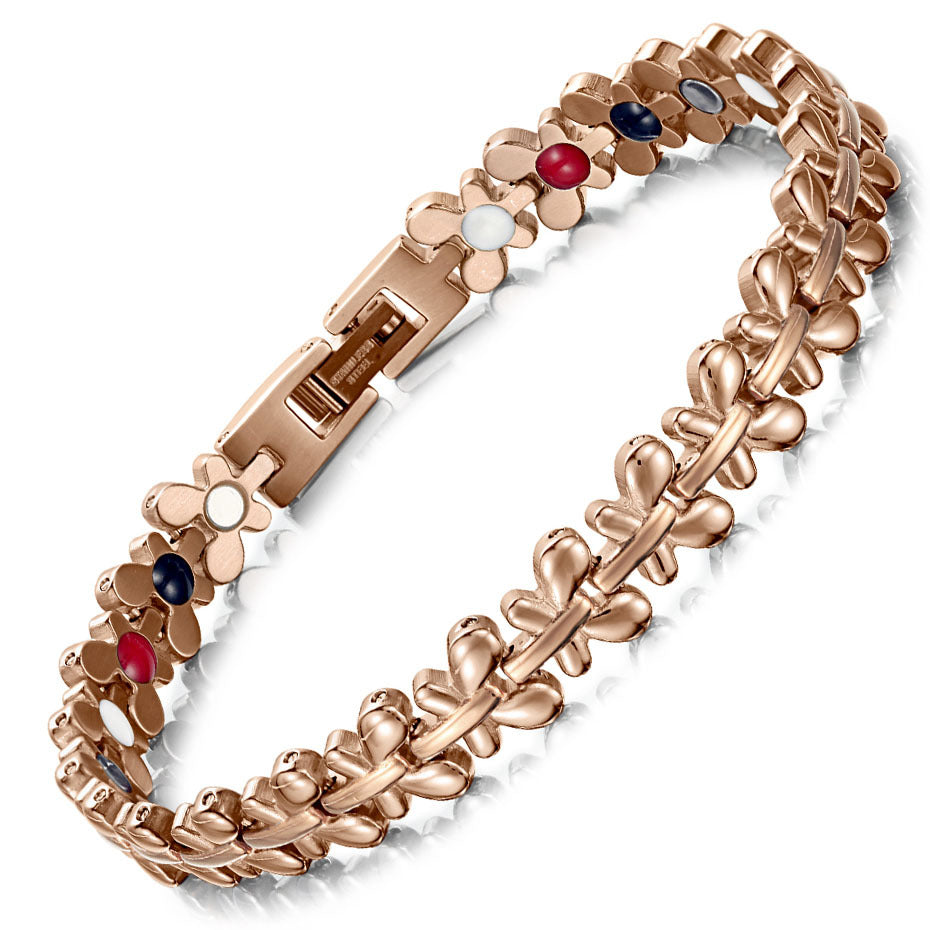 Magnetiskt hälsoarmband med 18K guldplätering