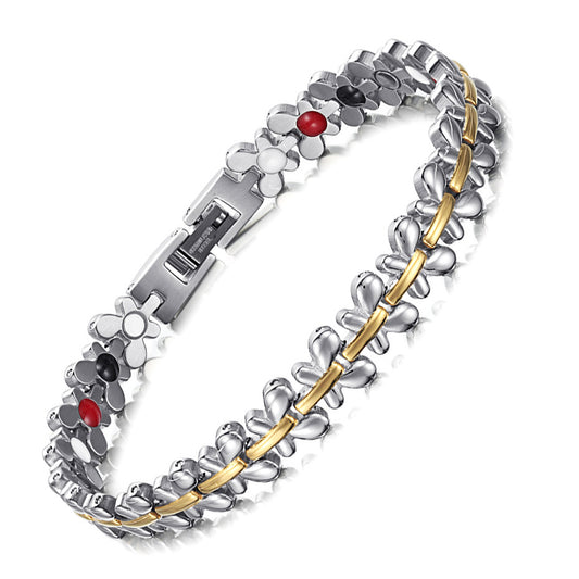 Magnetiskt hälsoarmband med 18K guldplätering
