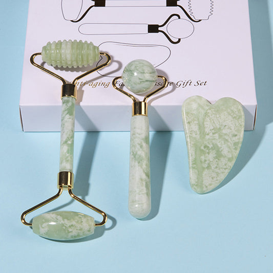 Gua sha - ansiktsroller, grön