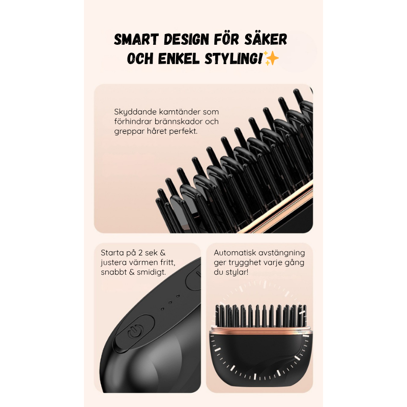 Trådlös Mini Hair Straightening